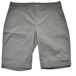 Columbia Women Omni-Shield Army Green Hiking Outdoors Shorts 11” Inseam Size 10
